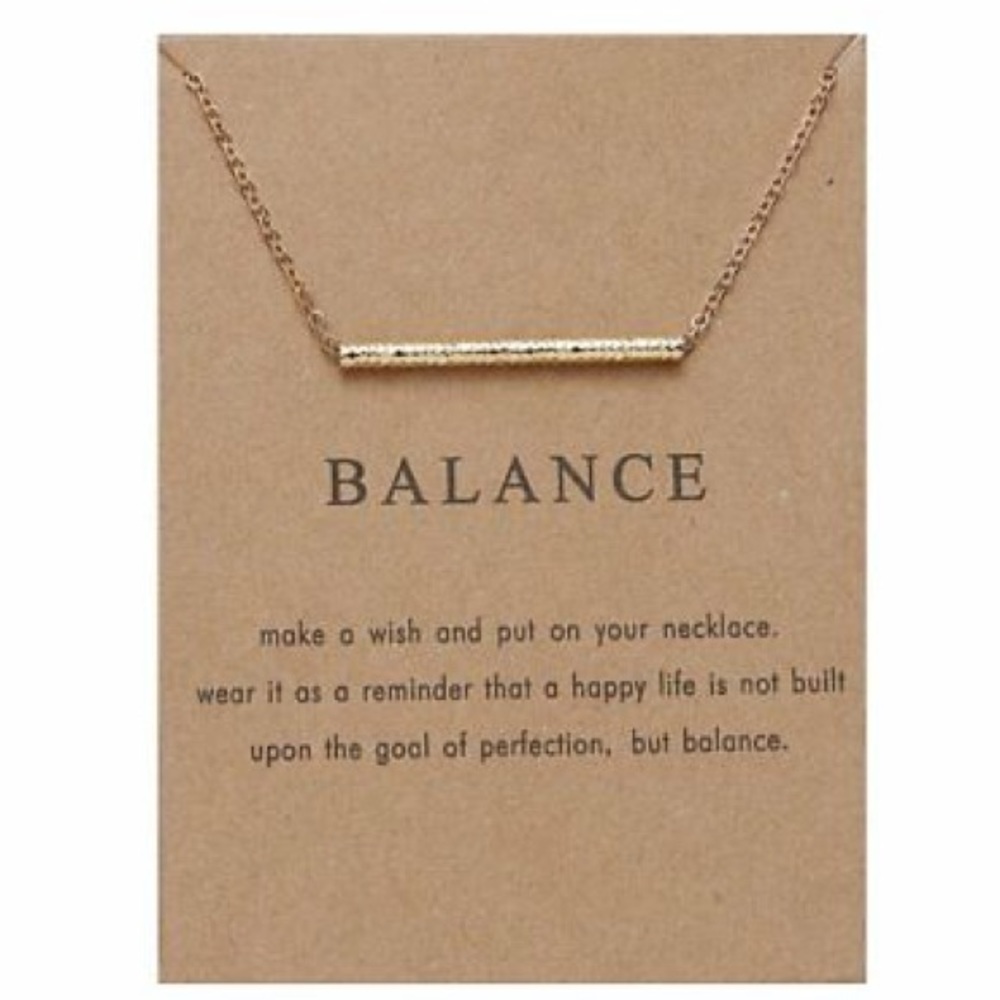 Balance Bar Necklace With Card
